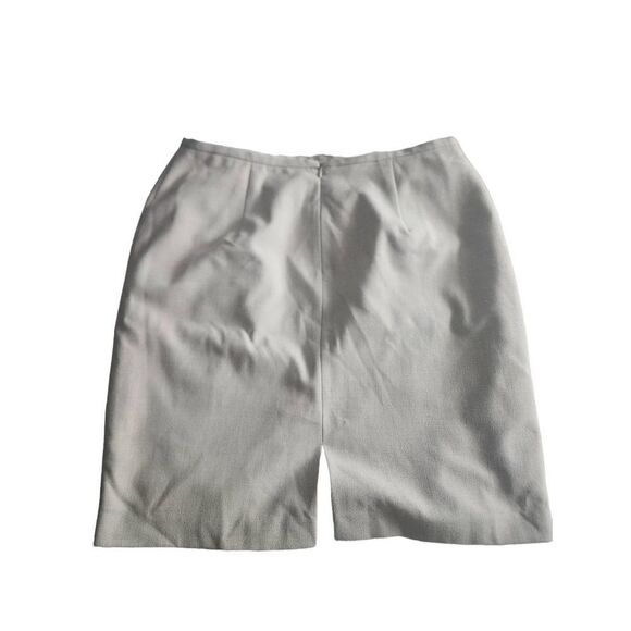 90s Vintage Lined Mini Skirt Short Linen Floral Embroidery Sheer Rayon 14 - Picture 2 of 5